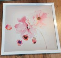 Kunstdruck Blumen rosa, Bilderrahmen weiß Nordrhein-Westfalen - Jülich Vorschau
