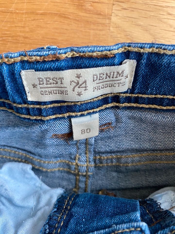 Jeans - blau/schwarz - Pocopiano - Gr.80 in Wentorf