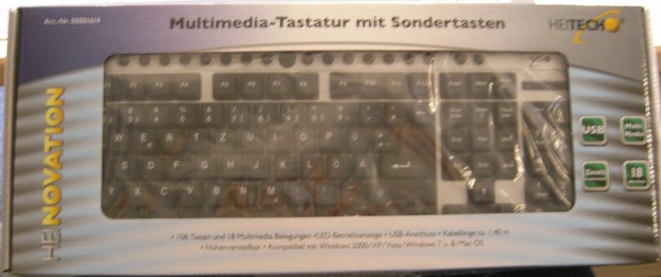 Multimedia Tastatur mit Sondertasten Messemodell in Stelle