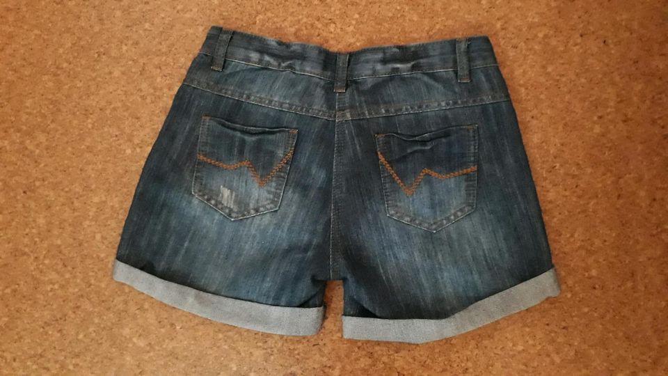 NEU Mädchen Jeans Short Shorts Hose Gr 164 Blau emoi Hotpants in Buchloe