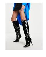 Stiefel schwarz Lack mit Absatz Größe 37 neu Baden-Württemberg - Singen Vorschau