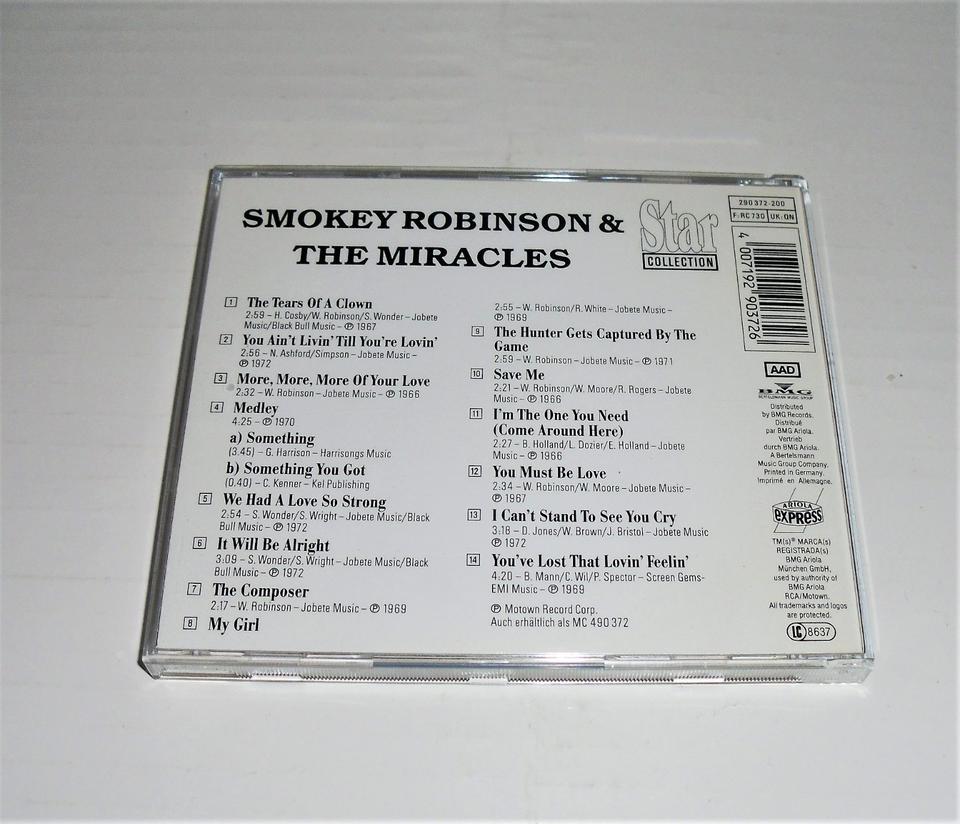 CD Smokey Robinson & The Miracles - The Tears Of A Clown   1982 in Berlin