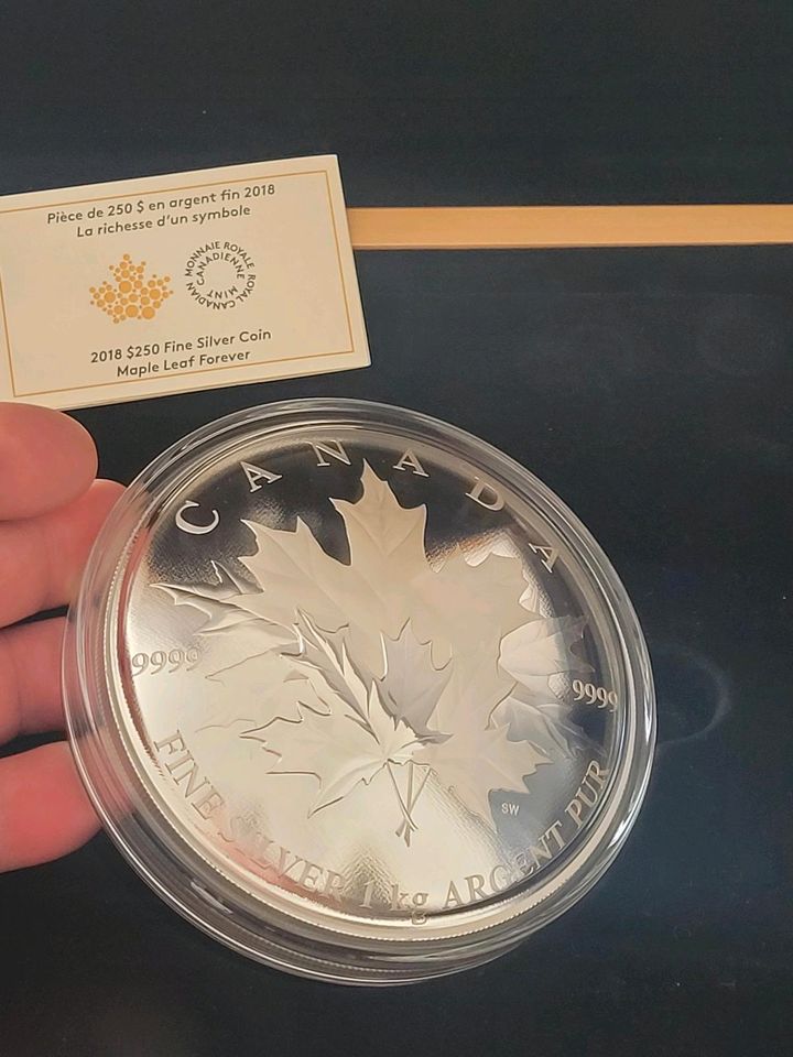 Silbermünze Maple leaf forever gewölbt Weltweit 500 Stück in Velbert