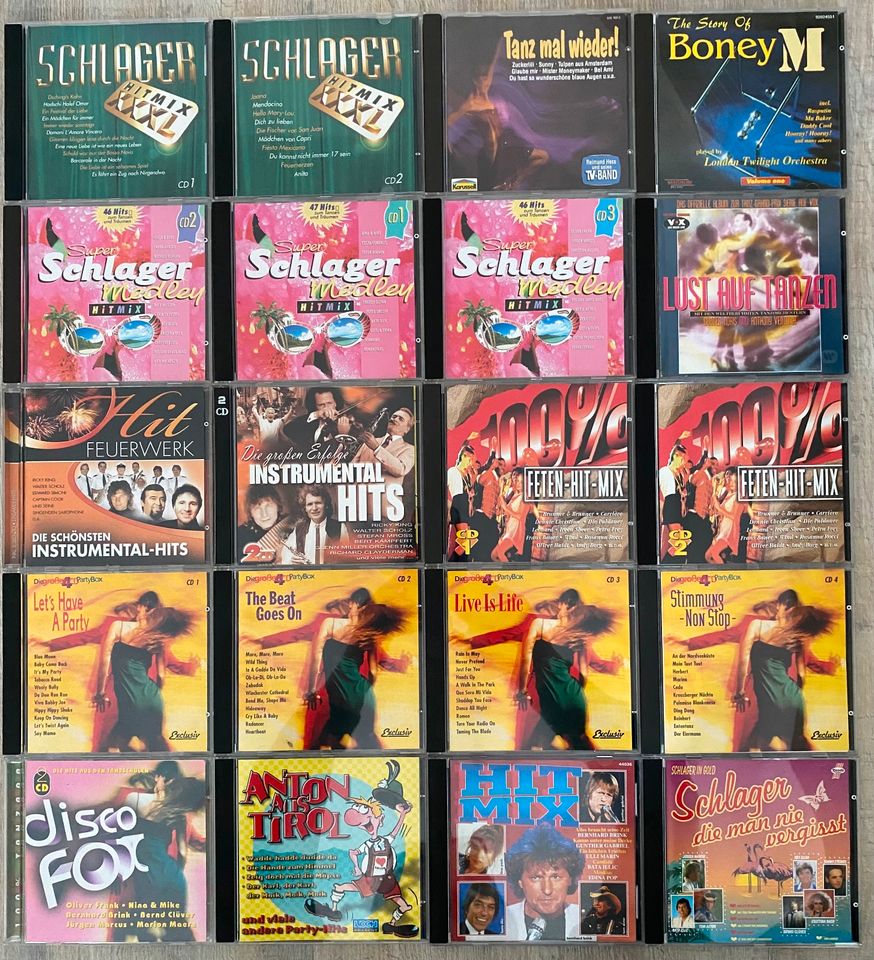 Große CD Sammlung/Konvolut, Hit Mixe, Schlager, 198 Stck. in Hemer