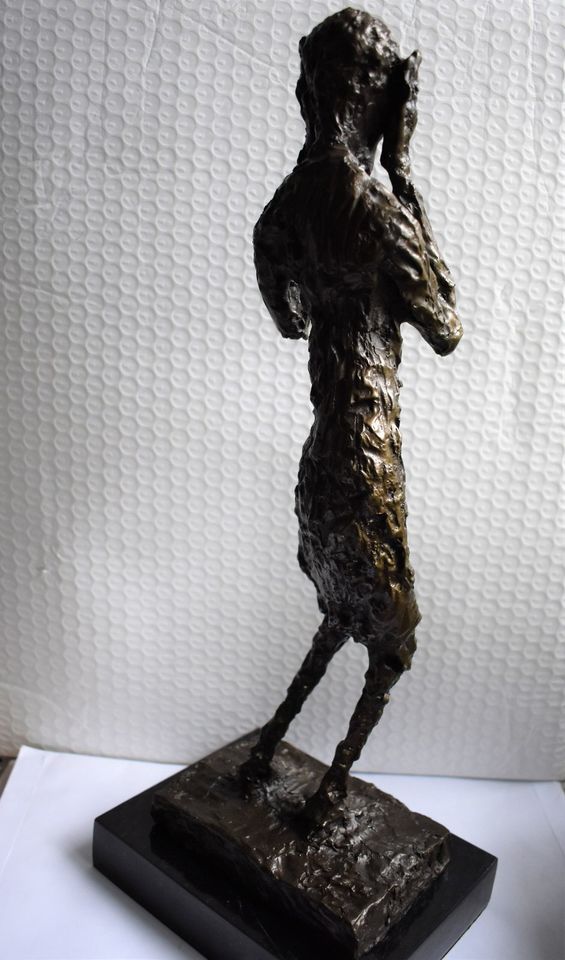 Bronze-Figur Der Schrei Edvard Munch 40cm Skulptur Plastik Marmor in Mosbach