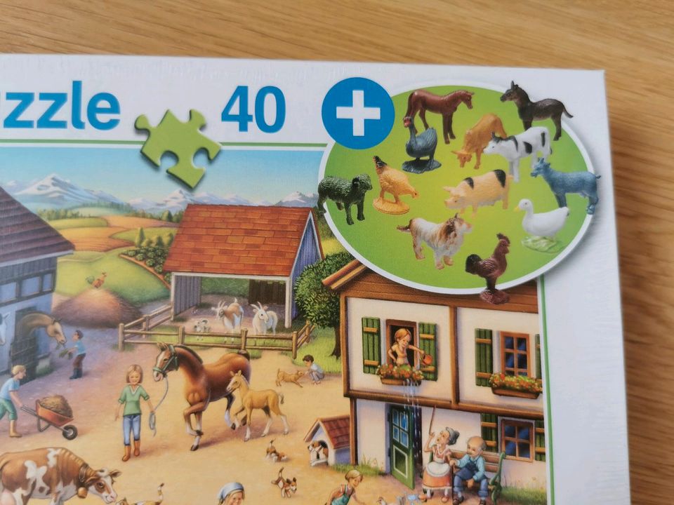 Neu Puzzle Bauernhof ab 4 Jahre mit Tiere 40 Stück in Alteglofsheim