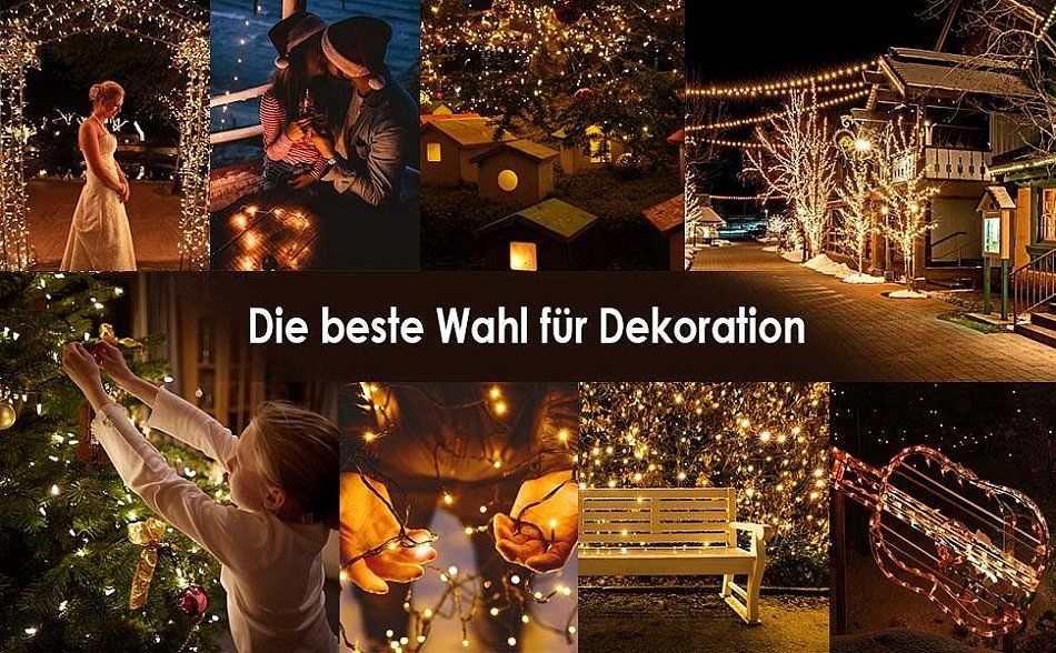 LED-Lichterkette 100M 1000 LEDs Innen und Aussen Weihnachtsbeleuchtung Warmweiß+ in Holzgerlingen