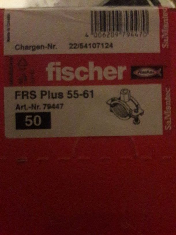 8 Stück Fischer Rohrschelle FRS Plus 55-61 mm Neu in Alsfeld