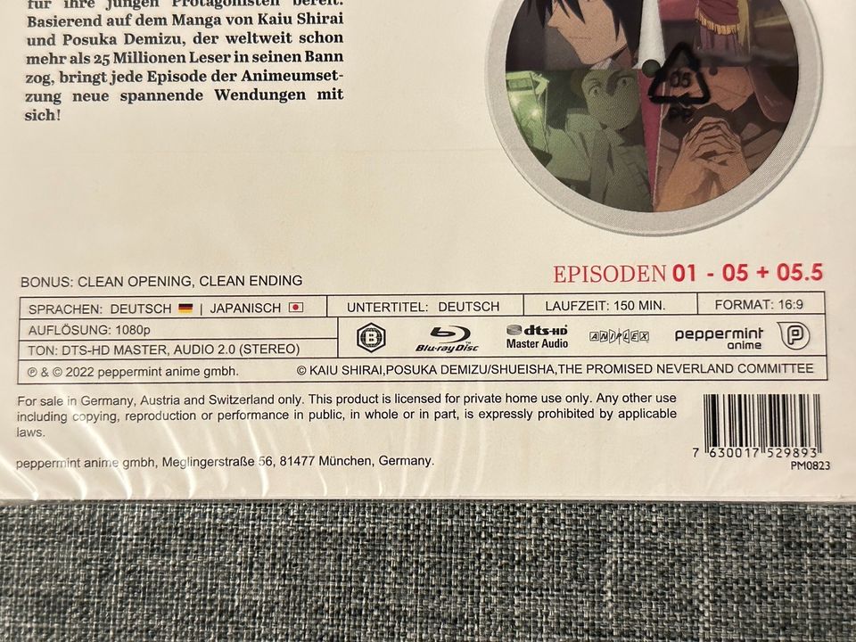 Anime The promised Neverland Staffel 2 Vol 1 Blu-ray Peppermi NEU in München