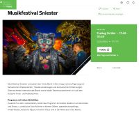 2 Tickets für Musikfestival SNIESTER Fr., 24.05.24 in Den Haag Niedersachsen - Lüneburg Vorschau