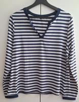 Weiß blau gestreiftes Langarmshirt Hessen - Guxhagen Vorschau