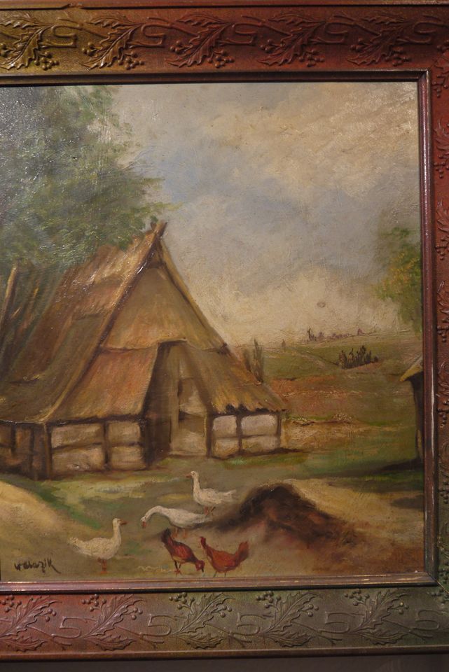 Altes Ölbild I Landwirtschaftliches Motiv in Hamburg
