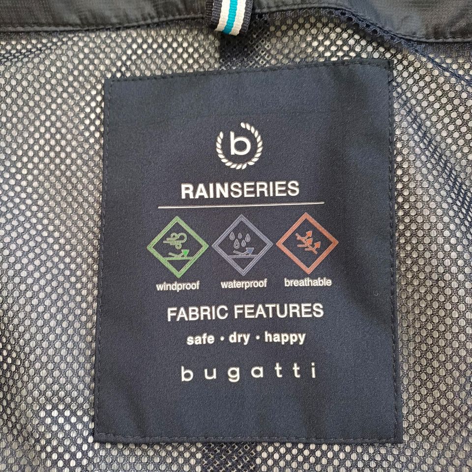 NEUWERTIGE BUGATTI JACKE GR.52 OUTDOOR REGENJACKE WINDBREAKER in Bünde