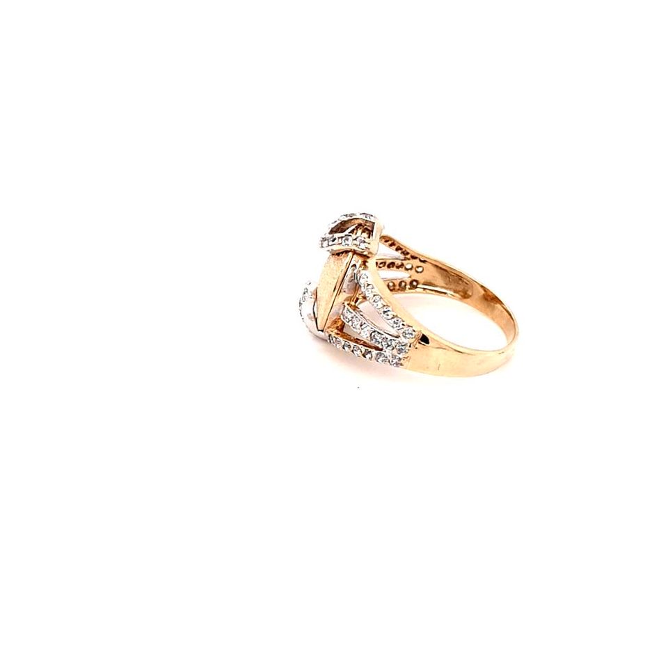 Damen Ring Gelb Weiß Gold 585 Zirkonia Schmuck Geschenk 165045 in Lübeck