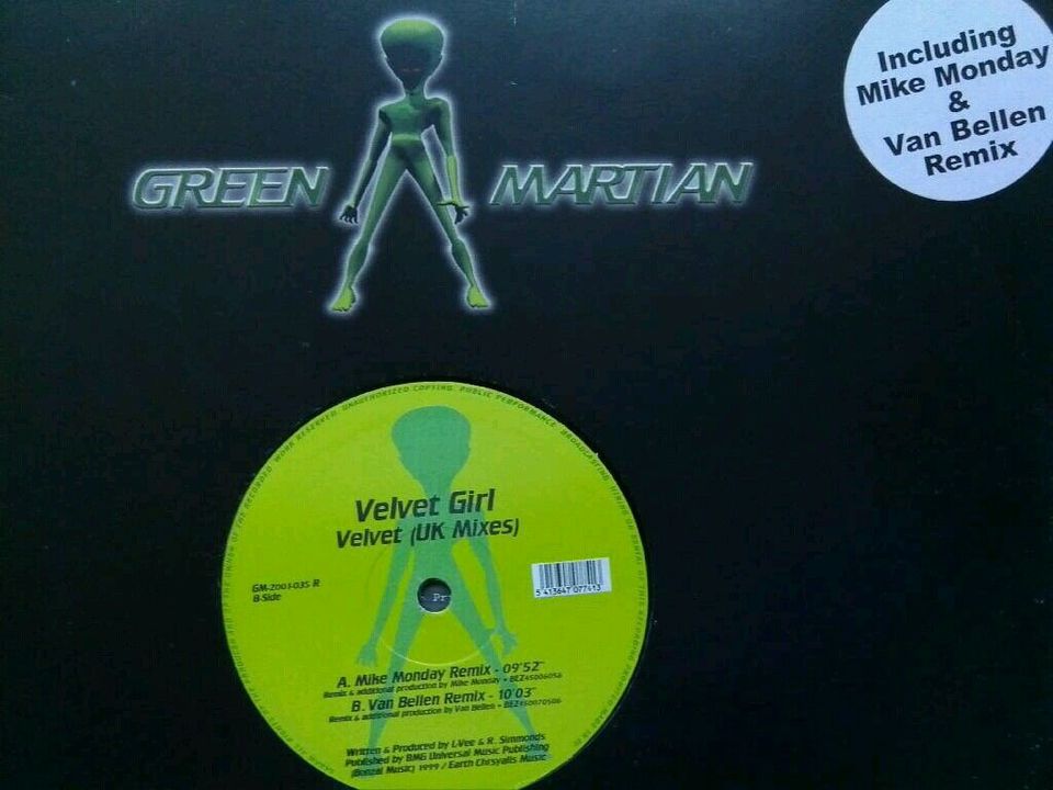 12" Vinyl VELVET GIRL - Velvet VAN BELLEN MIKE MONDAY Remixes in Berlin