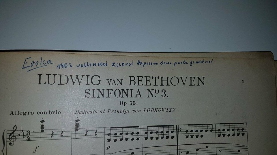 Noten Klavier Beethoven Sinfonie antik alt Nr. 144 in Wasbüttel