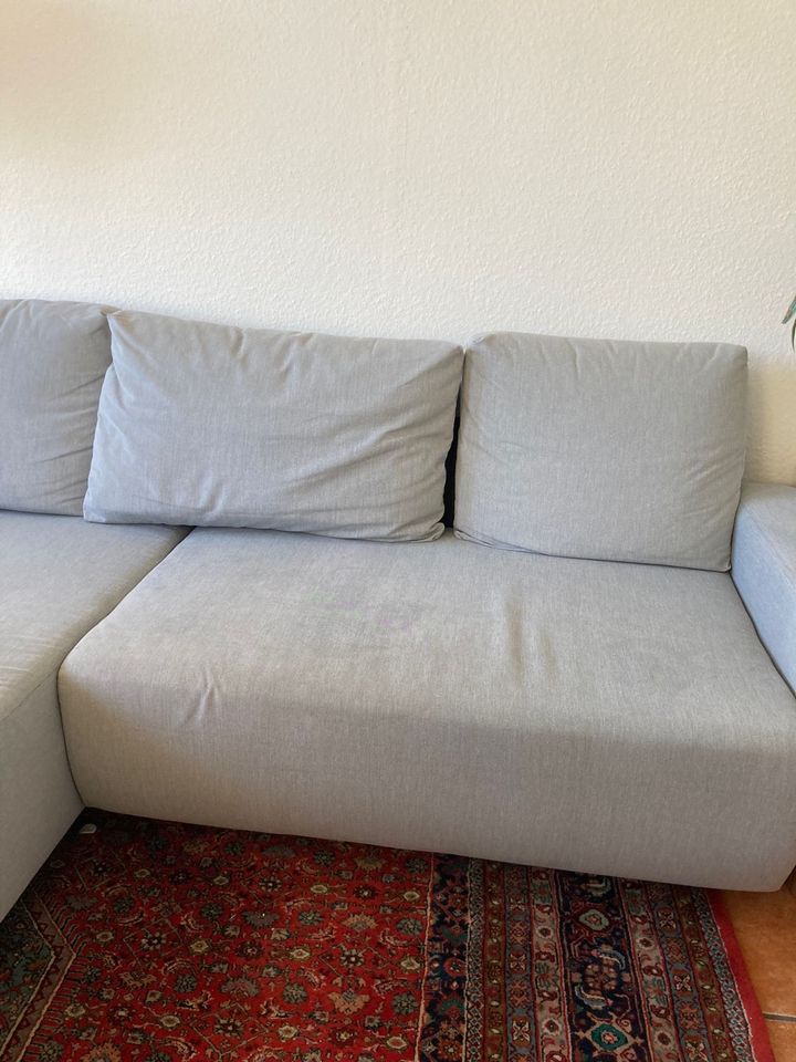 graues Ikea sofa mit recamiere, dreisitzer in Köln
