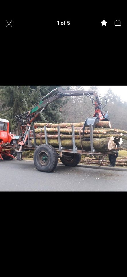 Rückewagen * Holz * Wald * Rückehänger Atlaskran in Marienberg