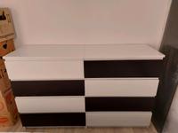 2 malm kommode schwarz weiß je 4 Schubladen plus 1x Glasplatte Thüringen - Gotha Vorschau