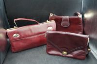 Vintage 70er Tasche weinrot Leder vier Modelle Handtasche Nordrhein-Westfalen - Solingen Vorschau