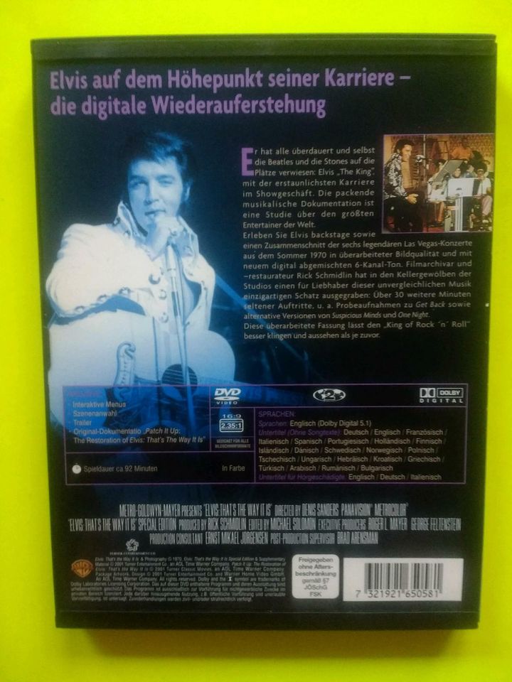 8x DVD,s ELVIS PRESLEY FILME + MUSIK KLASSIKER Dokumentation US in Dortmund