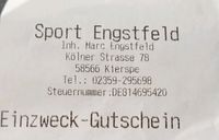 79 Euro Gutschein für Sport Engstfeld Nordrhein-Westfalen - Kierspe Vorschau
