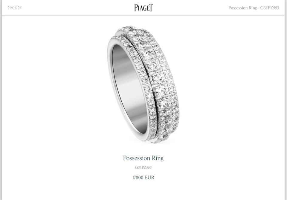 Original Piaget and 1,92ct Ring Possession - 750 Weißg. NP17.800€ in Regensburg