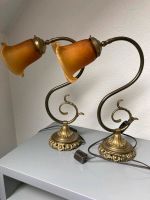 Vintage Lampe | Messing & Glas | guter Zustand Nordrhein-Westfalen - Minden Vorschau