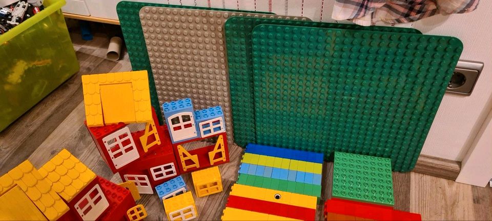 Lego Duplo XXL Paket Tiere Menschen Fahrzeuge Bauplatten Steine in Lehre