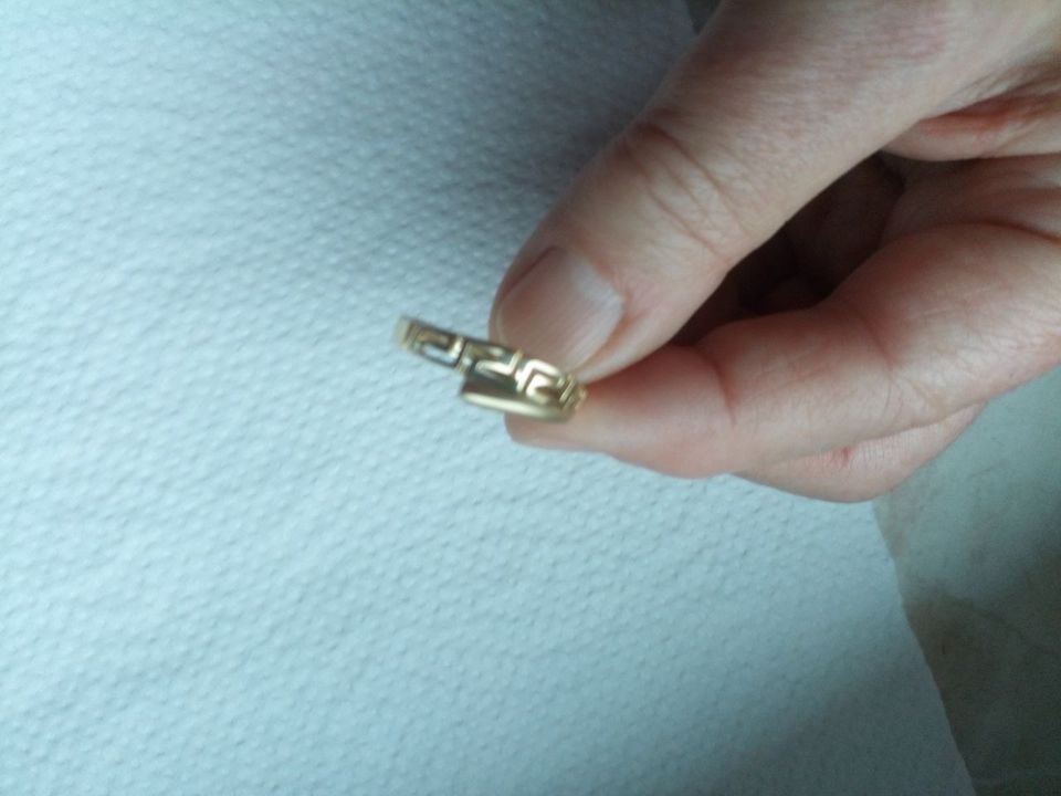 Damen Ring in 585 er Gelbgold, 2,7 g, 18 mm Durchm. in Muldenhammer