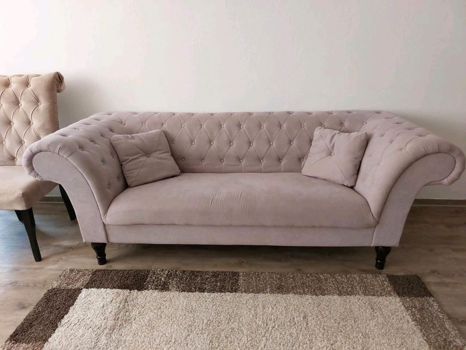 Schönes Sofa zu verkaufen rosé/beige in Paderborn