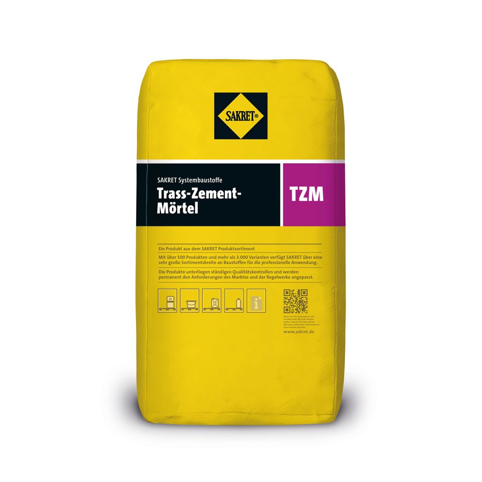Trass-Zement-Mörtel TZM Grau 30kg Sakret in Nünchritz