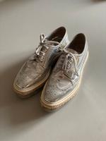 Prada Schnürschuh Halbschuh Silber Plateau Sneaker 38 Hannover - Mitte Vorschau