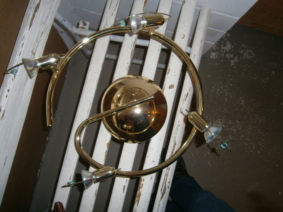 Priloner Lampe Leuchte rund vier Leuchtstellen Durchmesser 42 cm in Lucka
