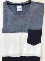 Zara Oberteil Shirt maritim blau weiß sportlich leger Brusttasche Bayern - Ustersbach Vorschau