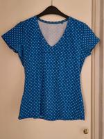 Shirt blau mit weißen Punkten, Größe M Wandsbek - Hamburg Sasel Vorschau