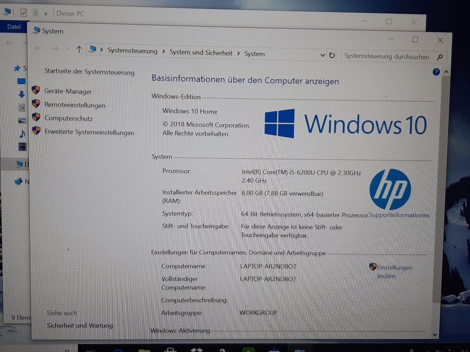 Notebook "HP ENVY 13-d102ng" - 13 Zoll silber Win10 - Energy Star in Salach