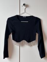 ZARA 36 Crop Shirt mit Strass Hessen - Brachttal Vorschau
