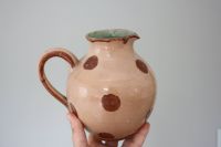 Vintage Keramik Vase Krug handgefertigt Punkte mit Henkel 60er Nordrhein-Westfalen - Kreuztal Vorschau