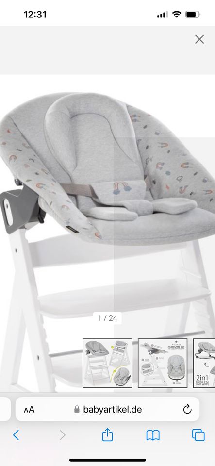 Hauck Alpha bouncer Wippe Aufsatz baby newborn Stuhl babystuhl in München