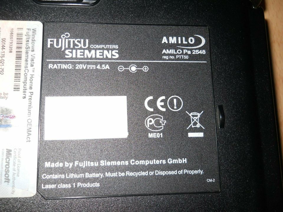 Notebook Fujitsu Siemens Amilo PA 2548 Ersatzteile für Bastler in Schortens