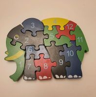 Lernholzpuzzel Zahlen Elefant - Buchstaben Schlange Wandsbek - Hamburg Tonndorf Vorschau