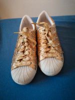 Adidas Superstars Gr. 39 gold Glitzer Schleswig-Holstein - Neumünster Vorschau