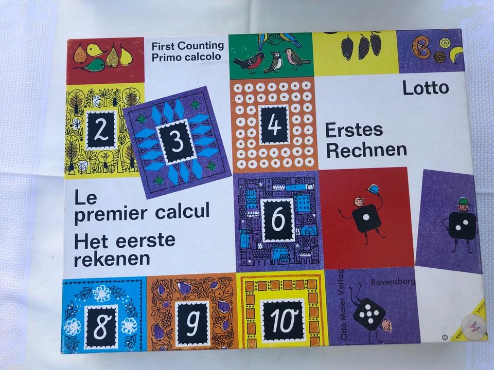 Erstes Rechnen Lotto Spiel und Rechenschieber/Rechenrahmen 60er in Nürnberg (Mittelfr)