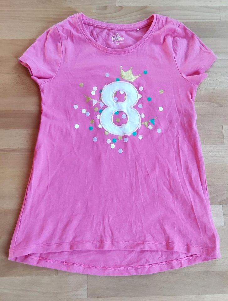 Geburtstags-T-Shirt "8", Größe 140, nur 1x getragen in Berlstedt