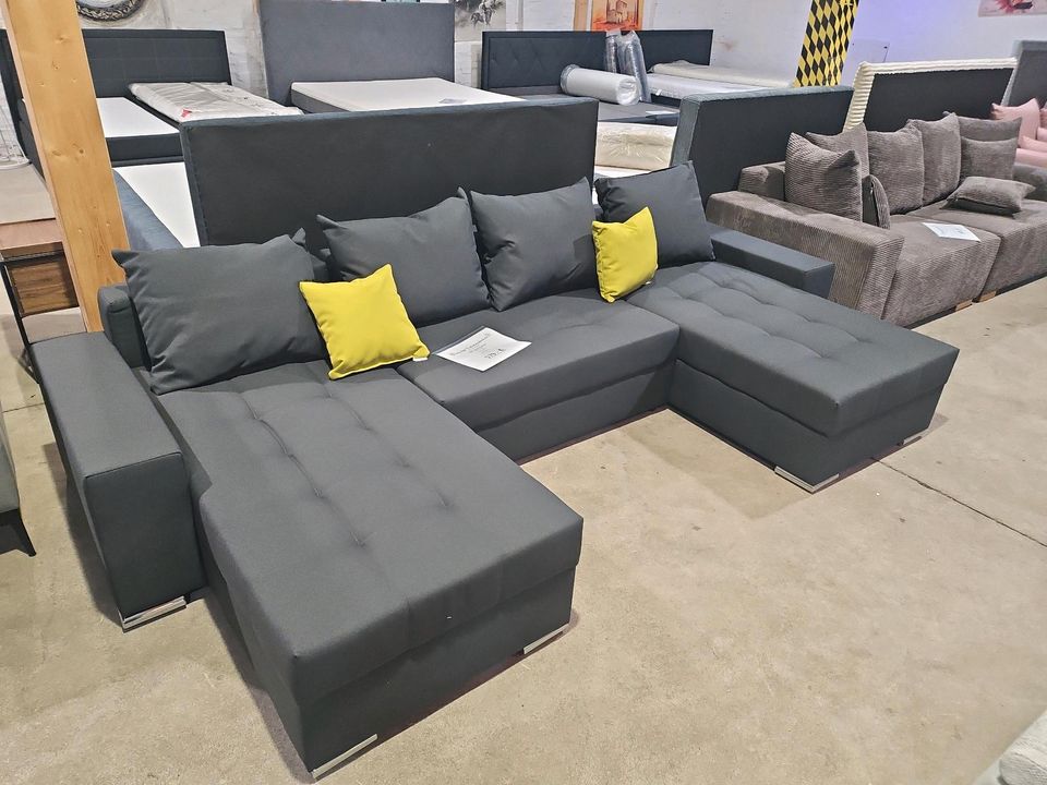 Wohnlandschaft Sofa Couch U-Form Schlaffunktion Schlafcouch MOM M in Menden