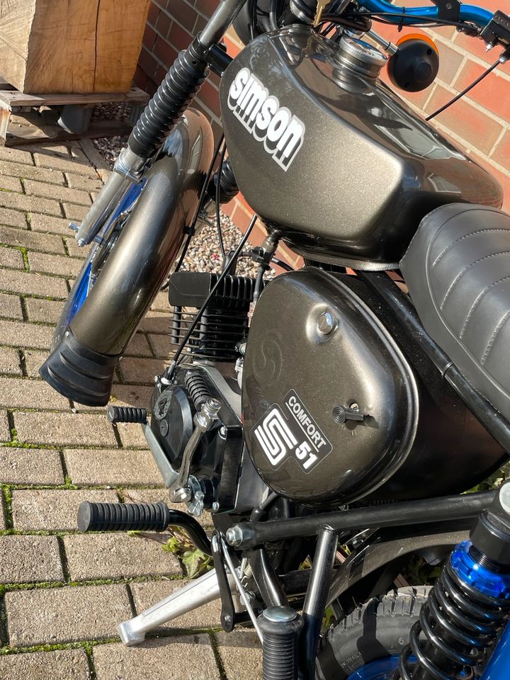 Simson S51 Neuaufbau Comfort Bj 1984 mit Papiere 60 km/h Vape in Jakobsdorf