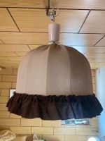 Shabby Vintage DDR Deckenlampe mit Rüsche beige braun Sachsen-Anhalt - Arnstein Vorschau