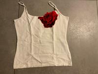 Hugo - Damen - Top - weiß mit Rose M Baden-Württemberg - Urbach Vorschau