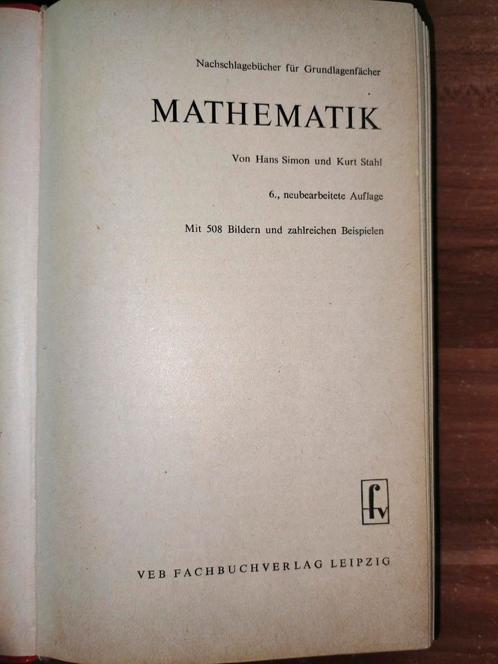 Mathematik Nachschlagebücher Grundlagenfächer VEB Fachbuchverlag in Spremberg